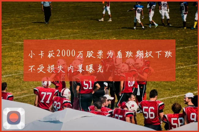 小卡获2000万股票为看跌期权下跌不受损失内幕曝光
